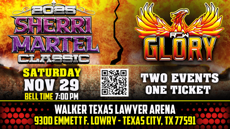 SMC ROW Glory Banner 8 ROW LIVE! SHERRI MARTEL CLASSIC - GLORY 8 - NOV 29